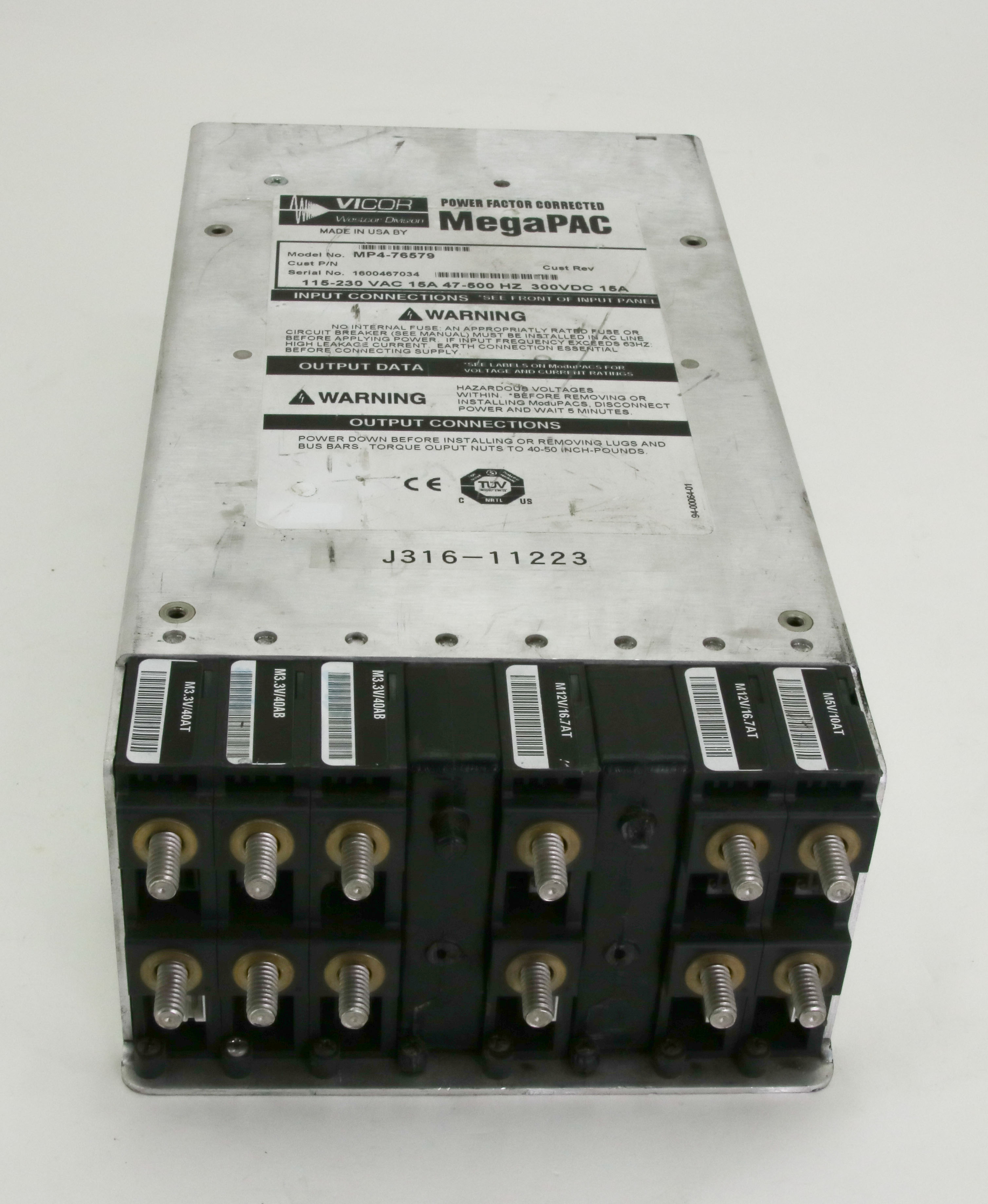244様 11223 VICOR MEGAPAC, 115-230 VAC, 47-500 HZ MP4-76579 | eBay